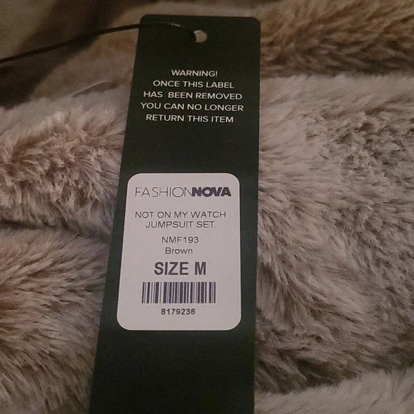 NWT-Fashion Nova-Not On My Watch Jumpsuit Set - Picture 4 of 5